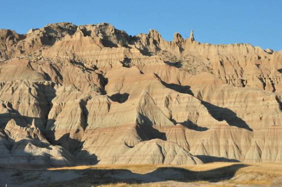 Paisagem do Badlands National Park, em South Dakota, nos Estados Unidos